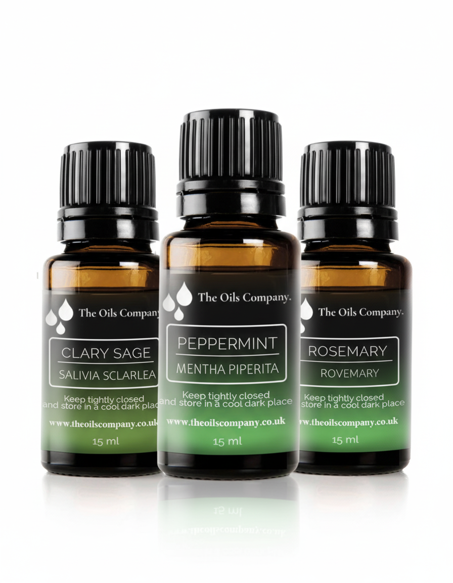 Focus, Energy & Balance Essential Oil Trio (Clary Sage, Peppermint & Rosemary) - image 1