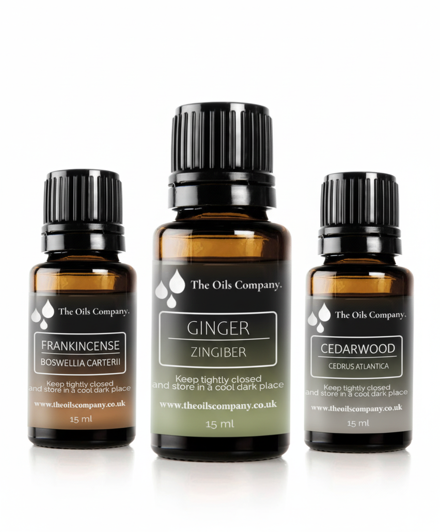 Earth & Spice Grounding Trio (Frankincense, Ginger & Cedarwood) - image 1