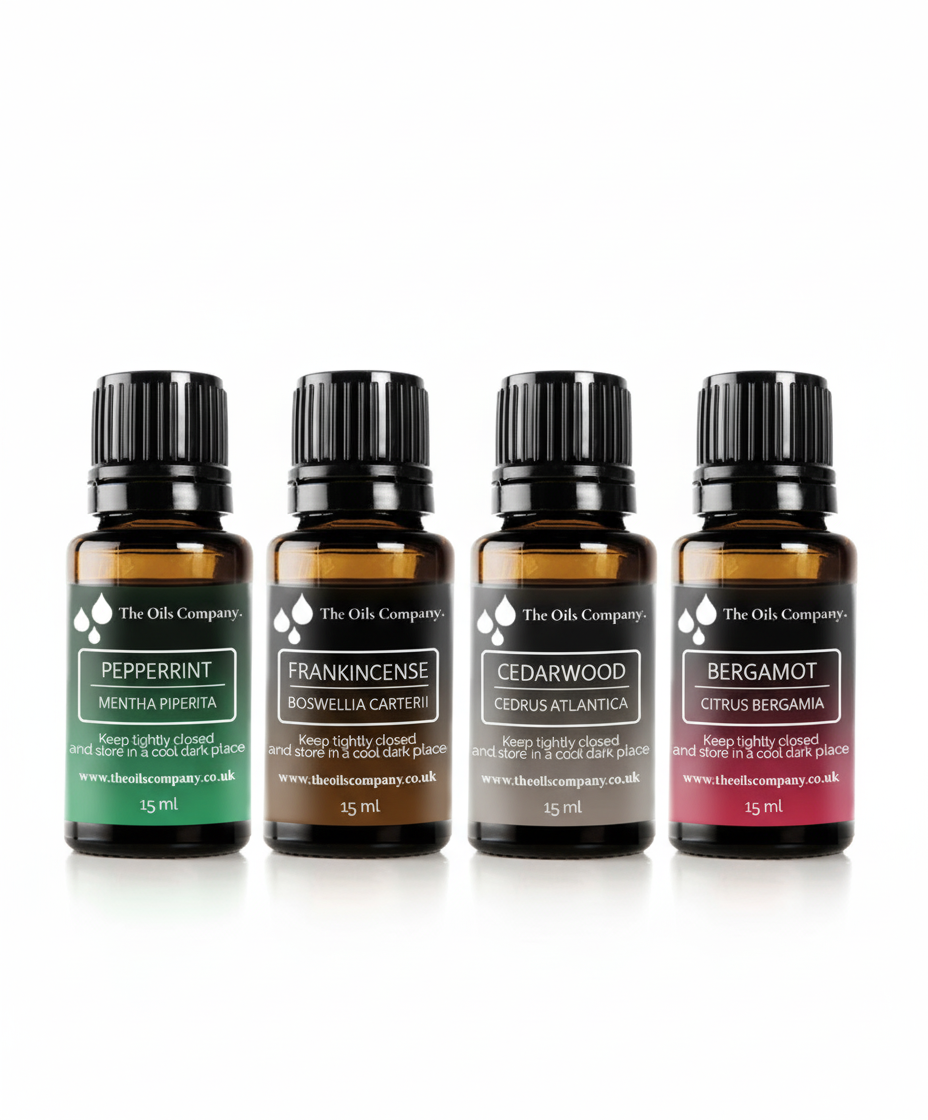 Clarity, Focus & Grounding Essential Oil Quad (Peppermint, Frankincense, Cedarwood & Bergamot) - image 1
