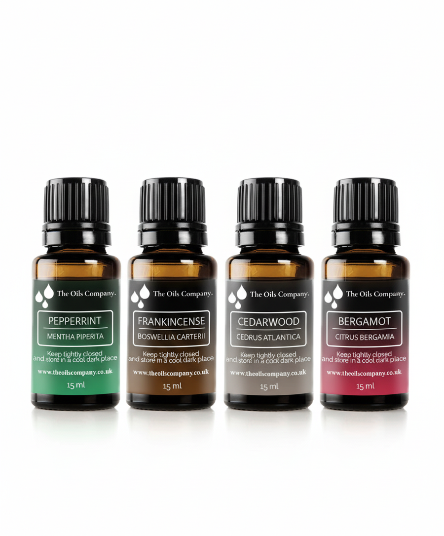 Clarity, Focus & Grounding Essential Oil Quad (Peppermint, Frankincense, Cedarwood & Bergamot) - image 1