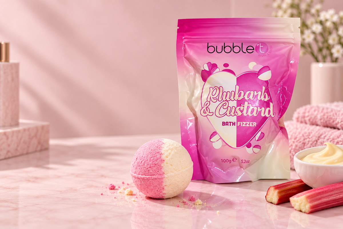 Bubble T Rhubarb & Custard Bath Fizz